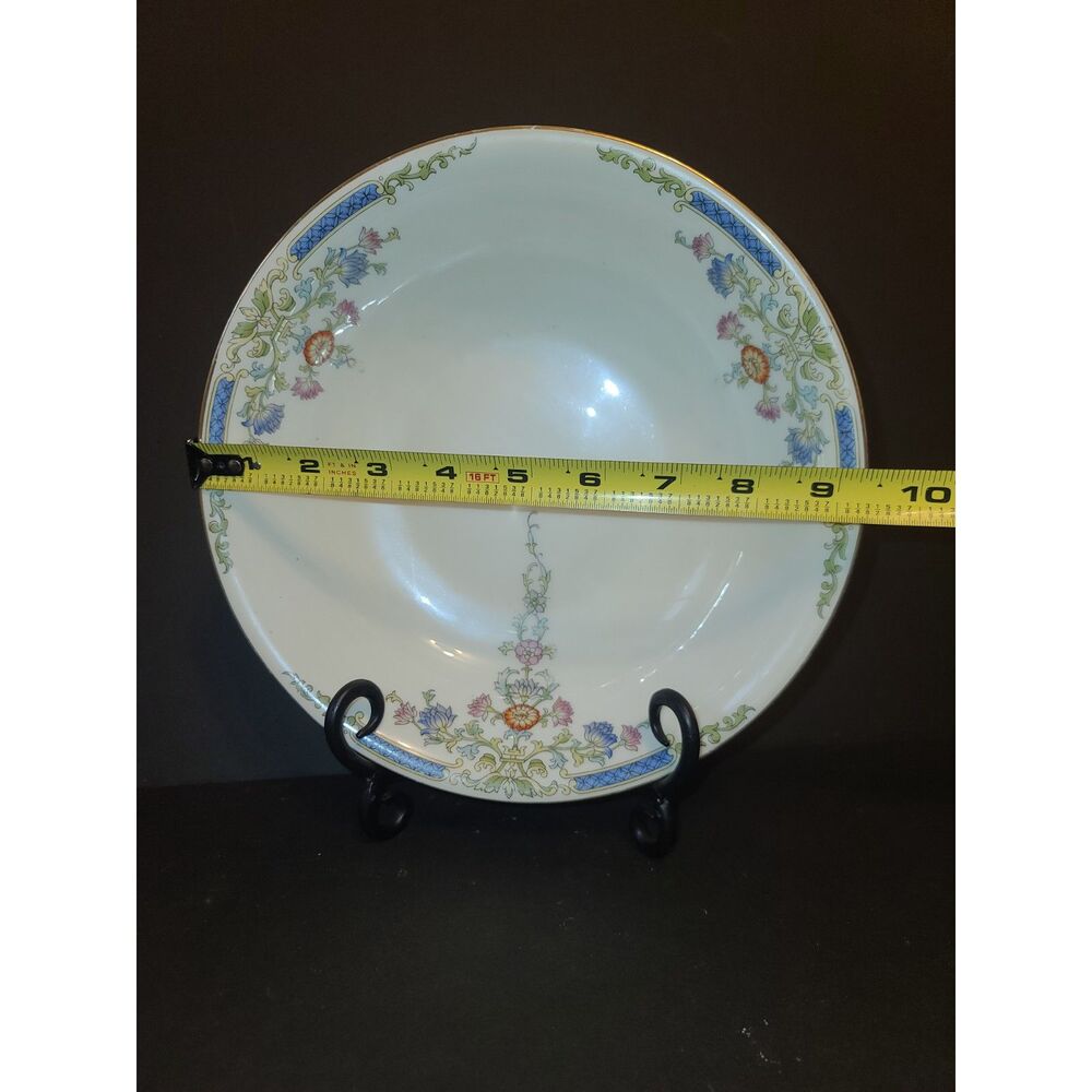 Hutschenreuther Selb HUT6 Floral & Swag 9" Round Vegetable Bowl 1920's Vintage - Picture 5 of 6